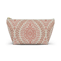 Mumbai Lace Accessory Pouch w T-bottom in Pink